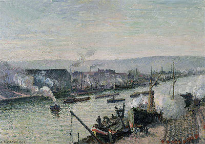 Saint-Sever Port, Rouen, 1896 | Pissarro | Gemälde Reproduktion
