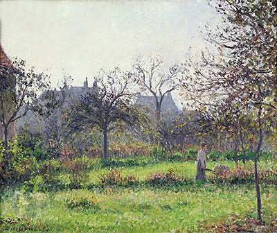 Morning Sun, Autumn, Eragny, 1897 | Pissarro | Gemälde Reproduktion
