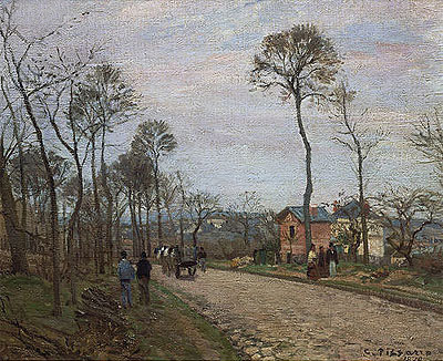 The Road from Louveciennes, 1870 | Pissarro | Gemälde Reproduktion
