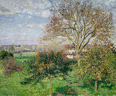 Herbstmorgen in Eragny | Pissarro | Gemälde Reproduktion
