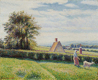 Spring Pasture, 1889 | Pissarro | Gemälde Reproduktion
