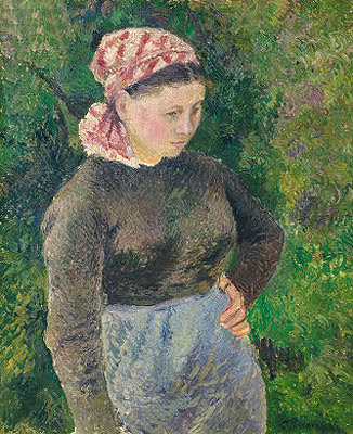 Peasant Woman, 1880 | Pissarro | Gemälde Reproduktion
