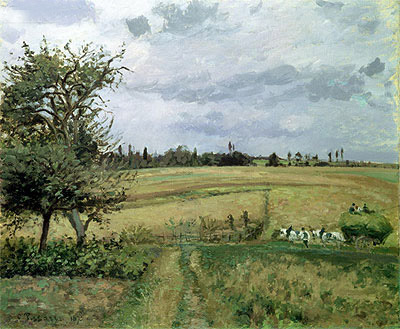 Landscape at Pontoise, 1872 | Pissarro | Gemälde Reproduktion