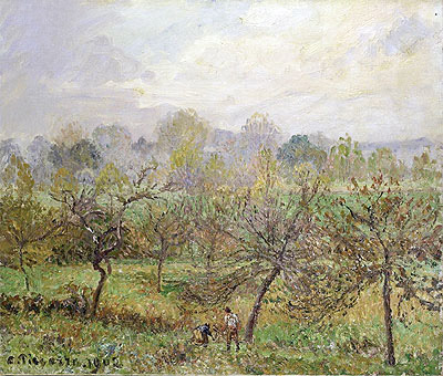 Autumn, Morning Mist, Eragny-sur-Epte, 1902 | Pissarro | Gemälde Reproduktion