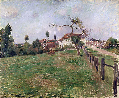 The Village of Eragny, 1885 | Pissarro | Painting Reproduction