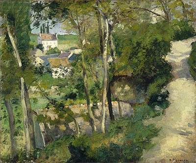 The Climb, Rue de la Cote-du-Jalet, Pontoise, 1875 | Pissarro | Painting Reproduction