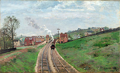 Lordship Lane Station, Dulwich, 1871 | Pissarro | Gemälde Reproduktion