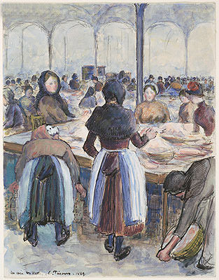The Market Place, 1889 | Pissarro