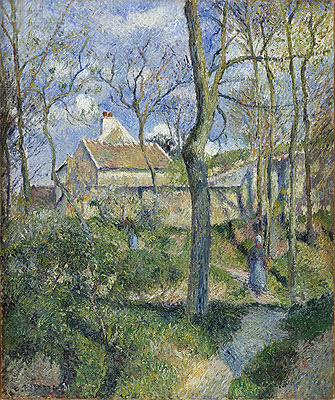 Der Weg nach Les Pouilleux, Pontoise | Pissarro | Gemälde Reproduktion
