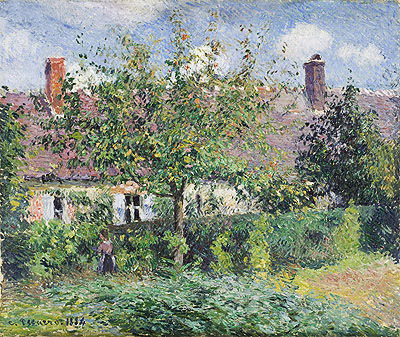 Peasant House at Eragny, 1884 | Pissarro | Gemälde Reproduktion