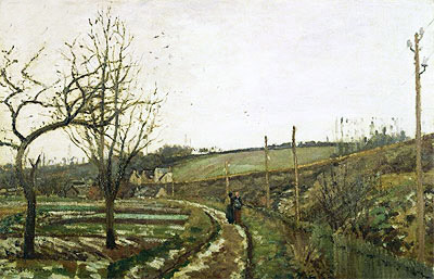 Winter Landscape, 1873 | Pissarro | Gemälde Reproduktion