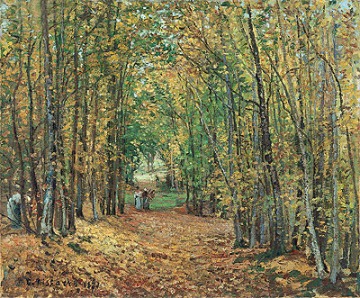 The Woods at Marly, 1871 | Pissarro | Gemälde Reproduktion