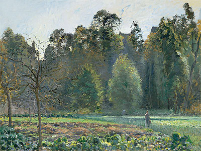 The Cabbage Field, Pontoise, 1873 | Pissarro | Painting Reproduction