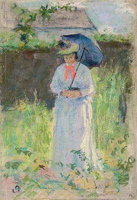 Woman with a Parasol, n.d. | Pissarro | Gemälde Reproduktion