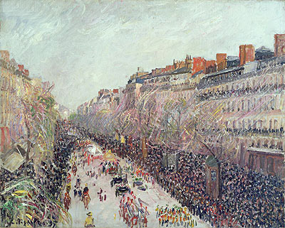 Mardi Gras on the Boulevards, 1897 | Pissarro | Painting Reproduction