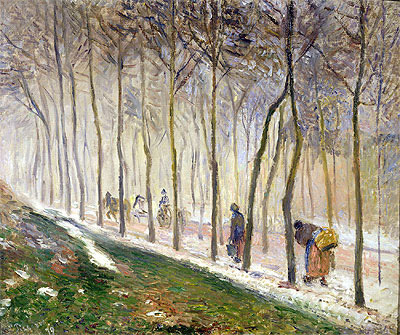 The Route, The Effect of the Snow, 1879 | Pissarro | Painting Reproduction