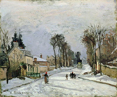 The Versailles Road at Louveciennes, 1869 | Pissarro | Painting Reproduction