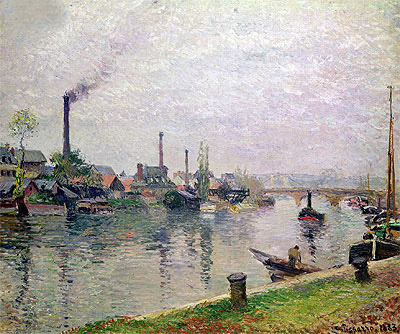Island of the Cross at Rouen, 1883 | Pissarro | Painting Reproduction