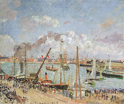The Port of Le Havre, Afternoon, Sun, 1903 | Pissarro | Gemälde Reproduktion