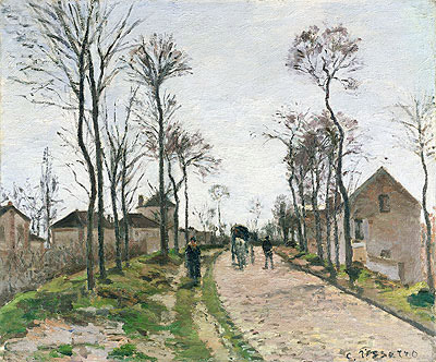 The Road to Saint Cyr at Louveciennes, c.1870 | Pissarro | Gemälde Reproduktion