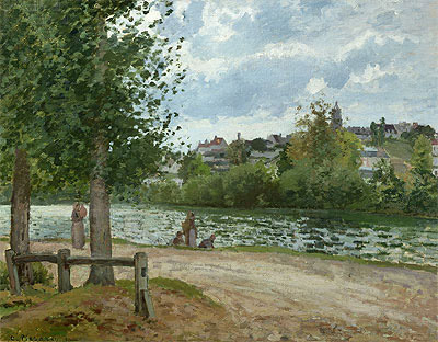 The Banks of the Oise at Pontoise, 1870 | Pissarro | Gemälde Reproduktion