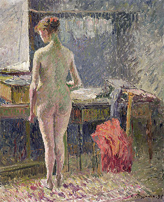 Female Nude Seen from the Back, 1895 | Pissarro | Gemälde Reproduktion