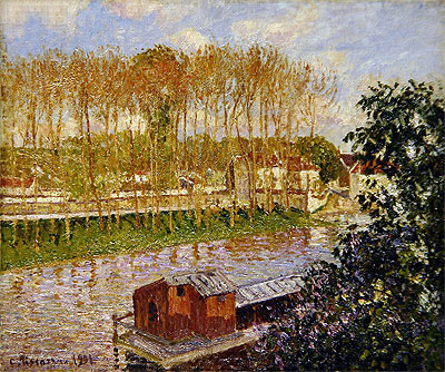 Sunset at Moret-sur-Loing, 1901 | Pissarro | Painting Reproduction
