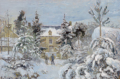Piette's House at Montfoucault | Pissarro | Painting Reproduction
