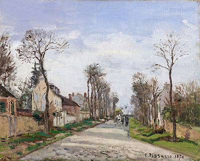 The Road to Versailles at Louveciennes, 1870 | Pissarro | Gemälde Reproduktion