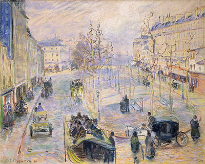Le Boulevard de Clichy, 1880 | Pissarro | Gemälde Reproduktion