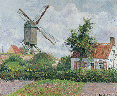 Windmill at Knocke, 1894 | Pissarro | Gemälde Reproduktion