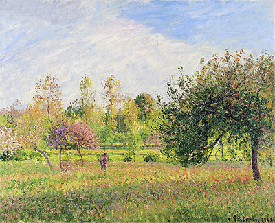 Eragny, Summer, Sun, The End of the Afternoon, 1901 | Pissarro | Painting Reproduction