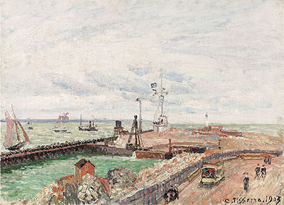 La Jetee et la Semaphore du Havre | Pissarro | Painting Reproduction