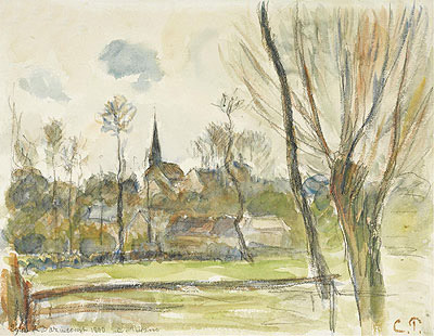 Esplanade se Bazincourt | Pissarro | Painting Reproduction