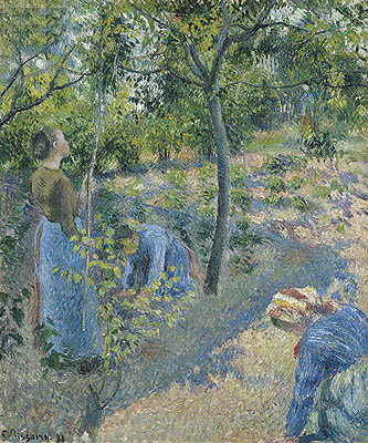 Picking Apples, 1881 | Pissarro | Painting Reproduction