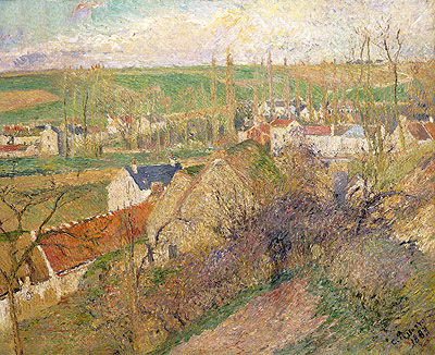 Vue Sur le Village d'Osny, 1883 | Pissarro | Gemälde Reproduktion