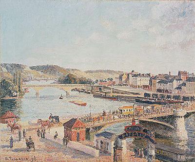 A Sunny Afternoon in Rouen, 1896 | Pissarro | Painting Reproduction
