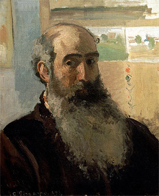 Self Portrait, 1873 | Pissarro | Painting Reproduction
