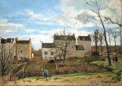 Spring in Pontoise, 1872 | Pissarro | Gemälde Reproduktion