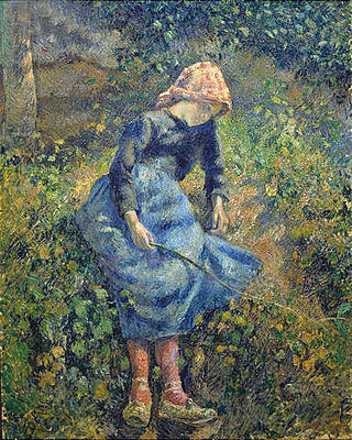 Mädchen mit einem Stock, 1881 | Pissarro