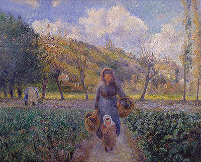In the Vegetable Garden, 1881 | Pissarro | Gemälde Reproduktion
