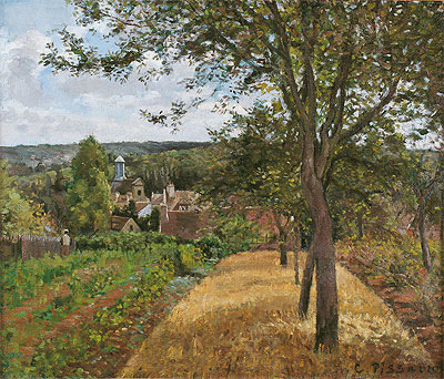 Obstgärten in Louveciennes, c.1870 | Pissarro | Gemälde Reproduktion