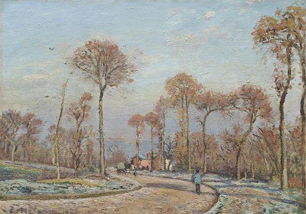 The Road to Versailles, Louveciennes, Morning Frost , 1871 | Pissarro | Painting Reproduction