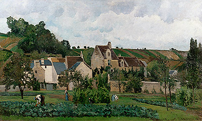 The Hermitage in Pontoise, 1867 | Pissarro | Painting Reproduction