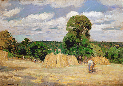 Harvesting at Montfoucault, 1876 | Pissarro