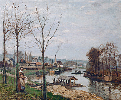 Port-Marly, the Wash-House, 1872 | Pissarro | Gemälde Reproduktion