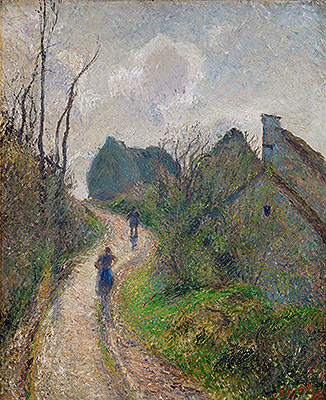 Road Climbing to Osny, 1883 | Pissarro | Gemälde Reproduktion