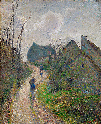 Road Climbing to Osny, 1883 by Pissarro | Painting Reproduction