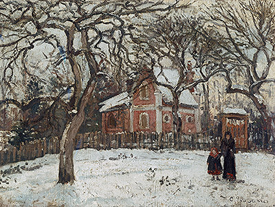 Chestnuts at Louveciennes, 1879 by Pissarro | Painting Reproduction