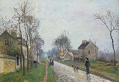 Die Straße: Regen-Effekt, 1870 | Pissarro